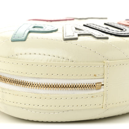 Chanel Embroidered Lambskin Chevron Quilted La Pausa Evening Bag White 9 of 11