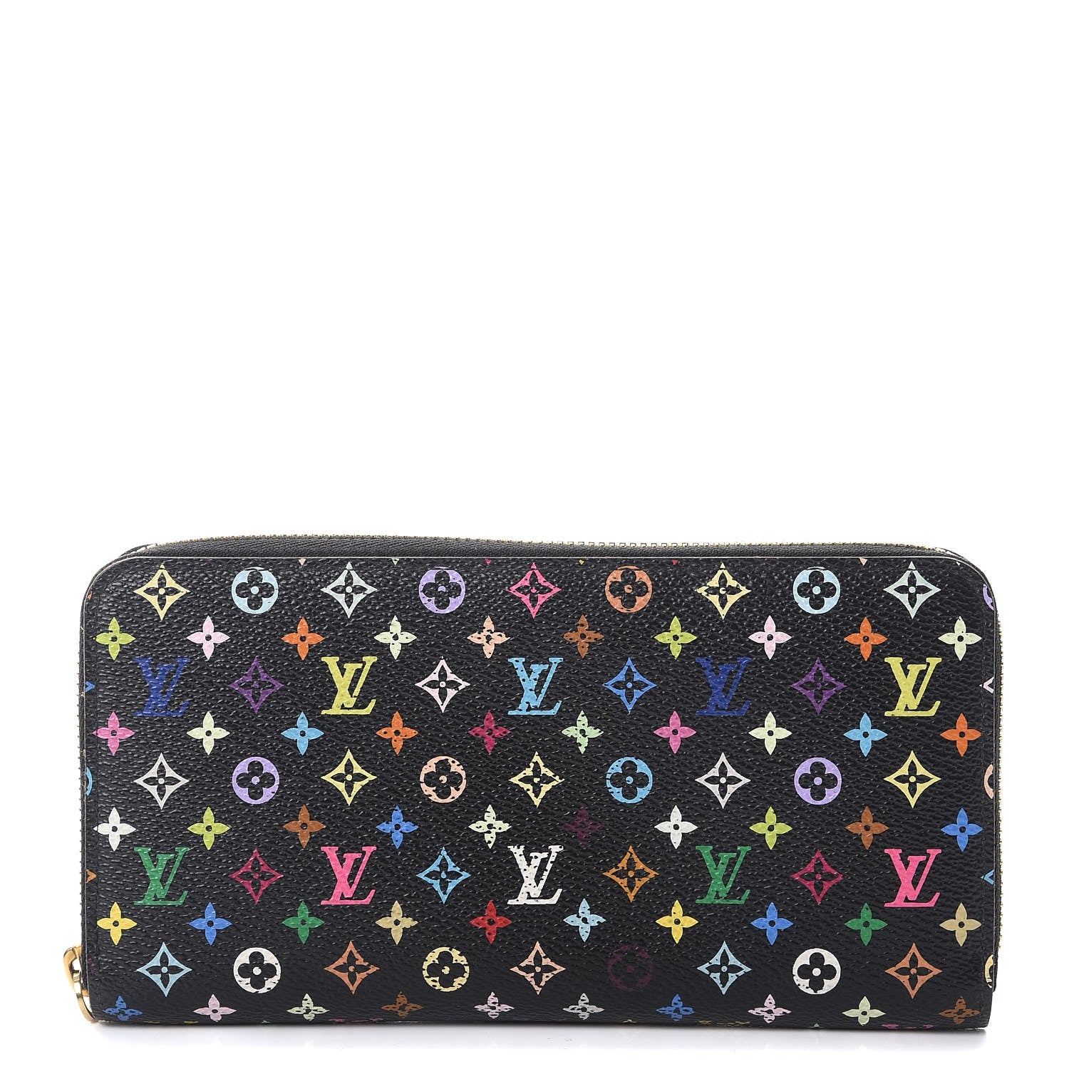 Louis Vuitton Monogram Multicolor Zippy Wallet Black Violet 1 of 10