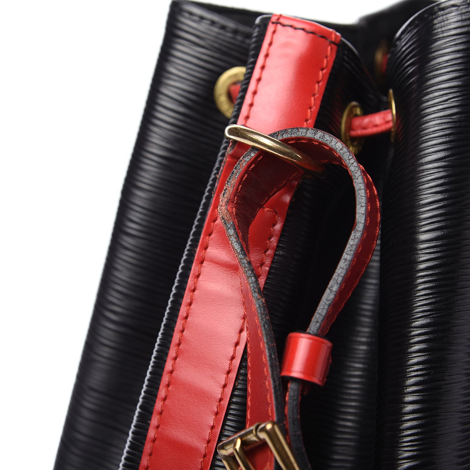 Louis Vuitton Epi Bi-Color Noe Castillan Red Black 8 of 15