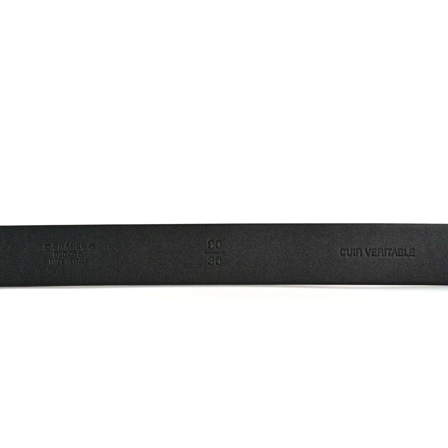 Calfskin Pearl Crystal Queen of France CC Belt 90 36 Black