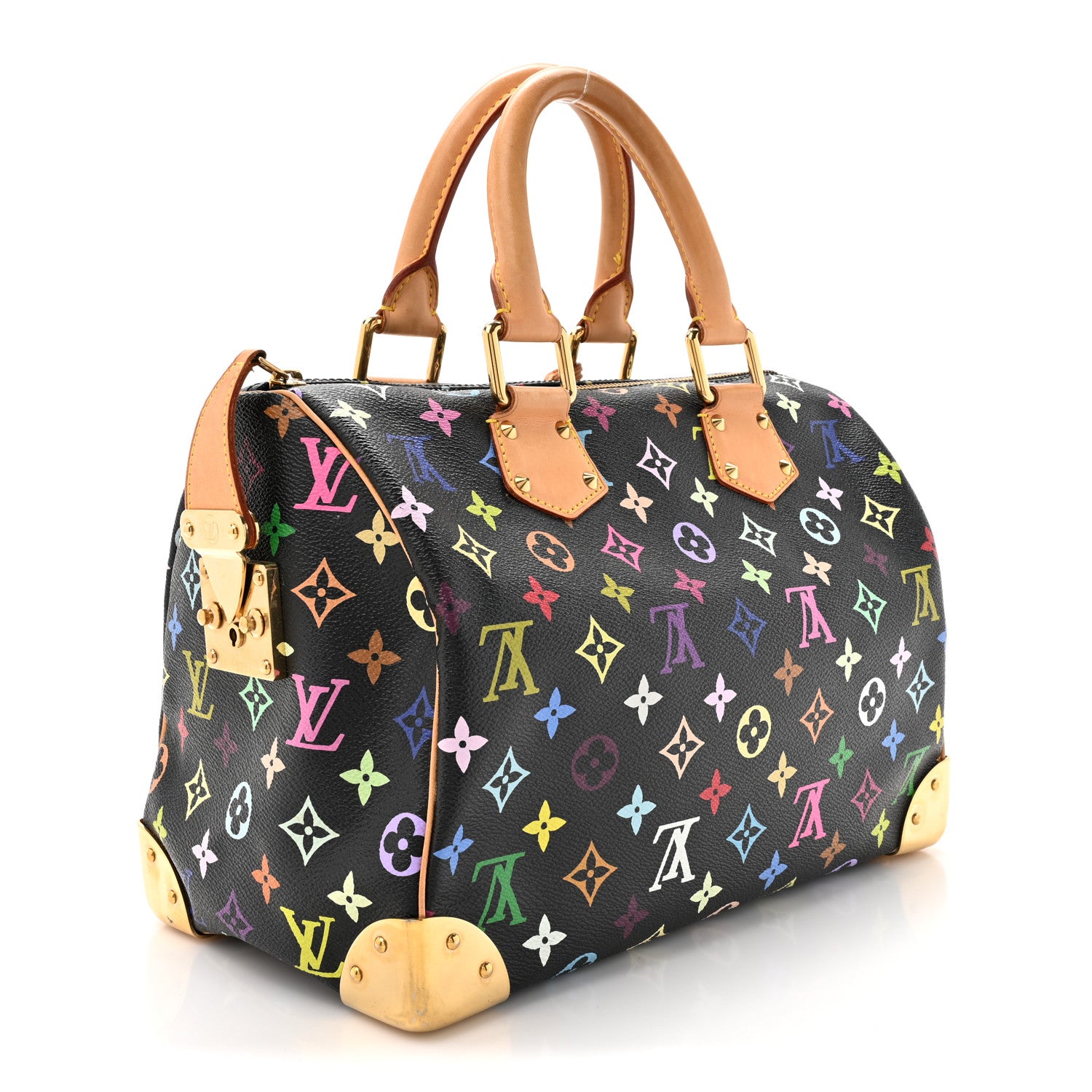 Louis Vuitton Monogram Multicolor Speedy 30 Black 3 of 15