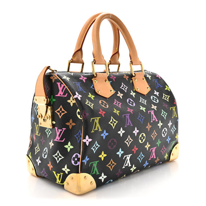 Louis Vuitton Monogram Multicolor Speedy 30 Black 3 of 15