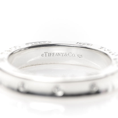 Tiffany Sterling Silver 3 Diamond 1837 Ring 50 5.5 4 of 6