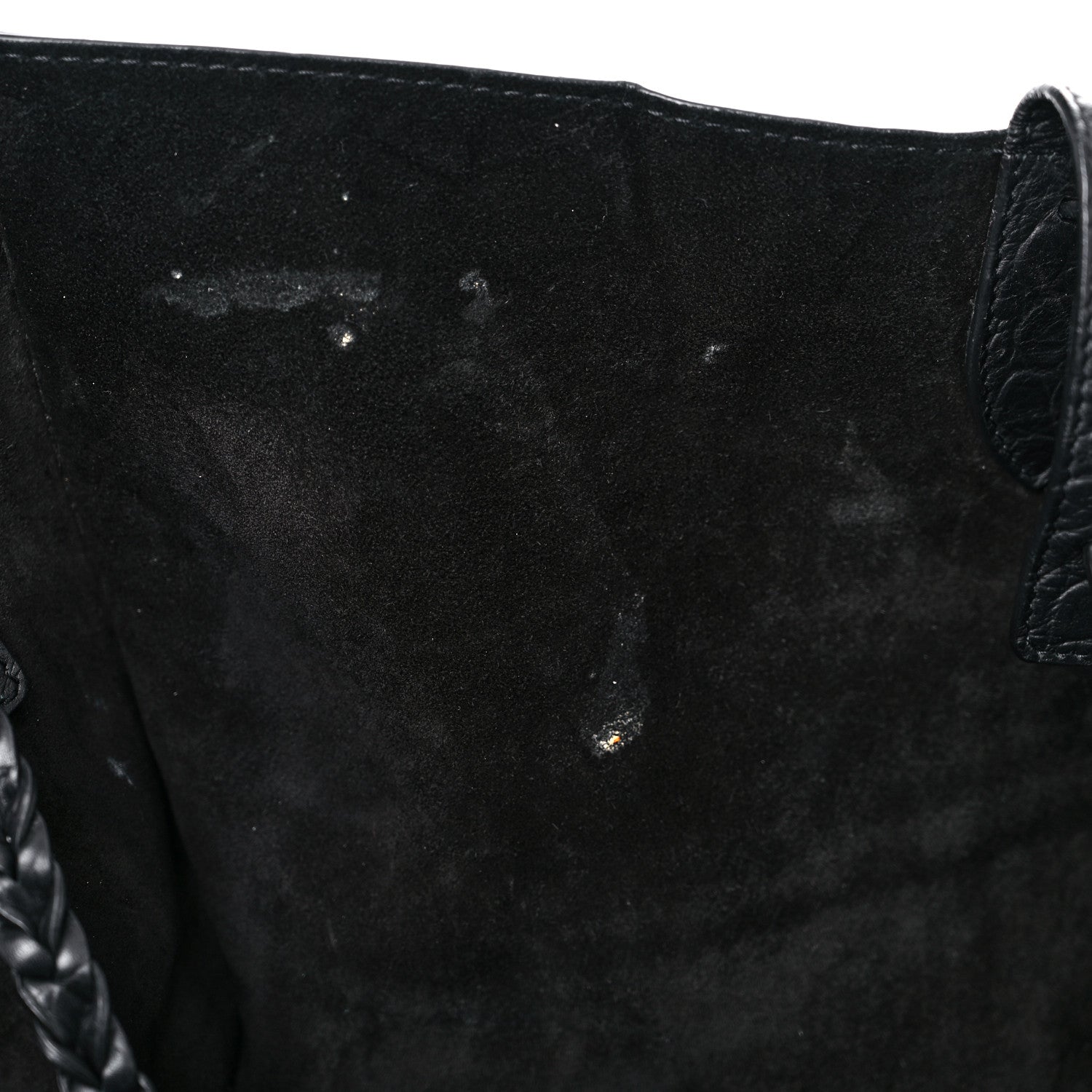 Celine Calfskin Crocodile Embossed Medium Phantom Luggage Black 17 of 28