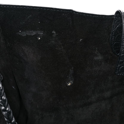 Celine Calfskin Crocodile Embossed Medium Phantom Luggage Black 17 of 28