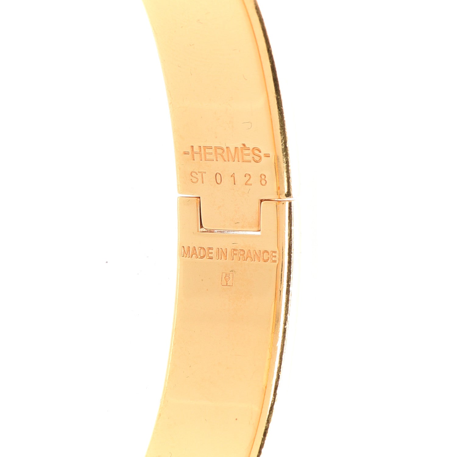 Hermes Enamel Narrow Clic Clac H Bracelet GM White 4 of 7