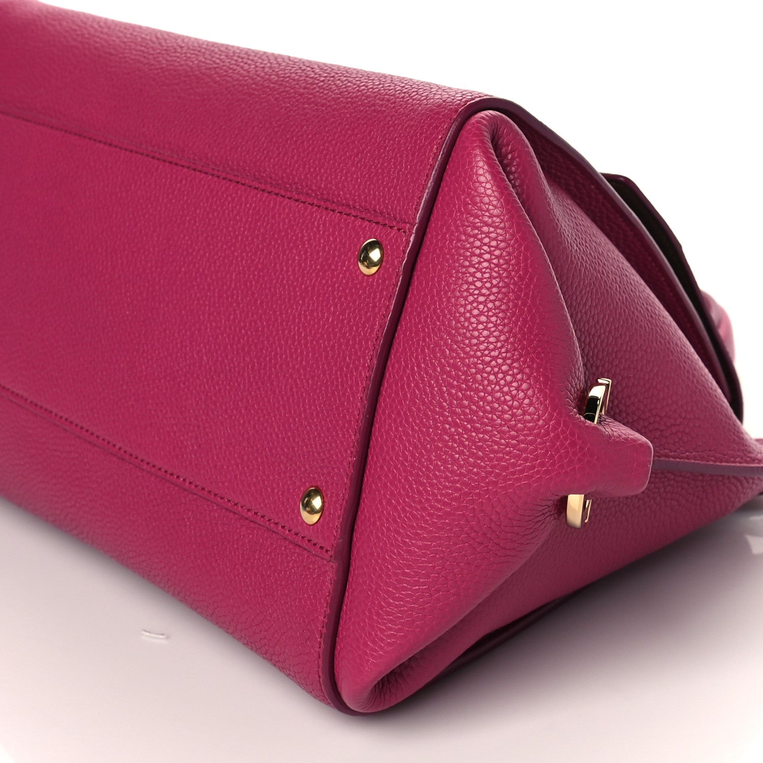 Salvatore Ferragamo Calfskin Sofia Satchel Pink 8 of 8