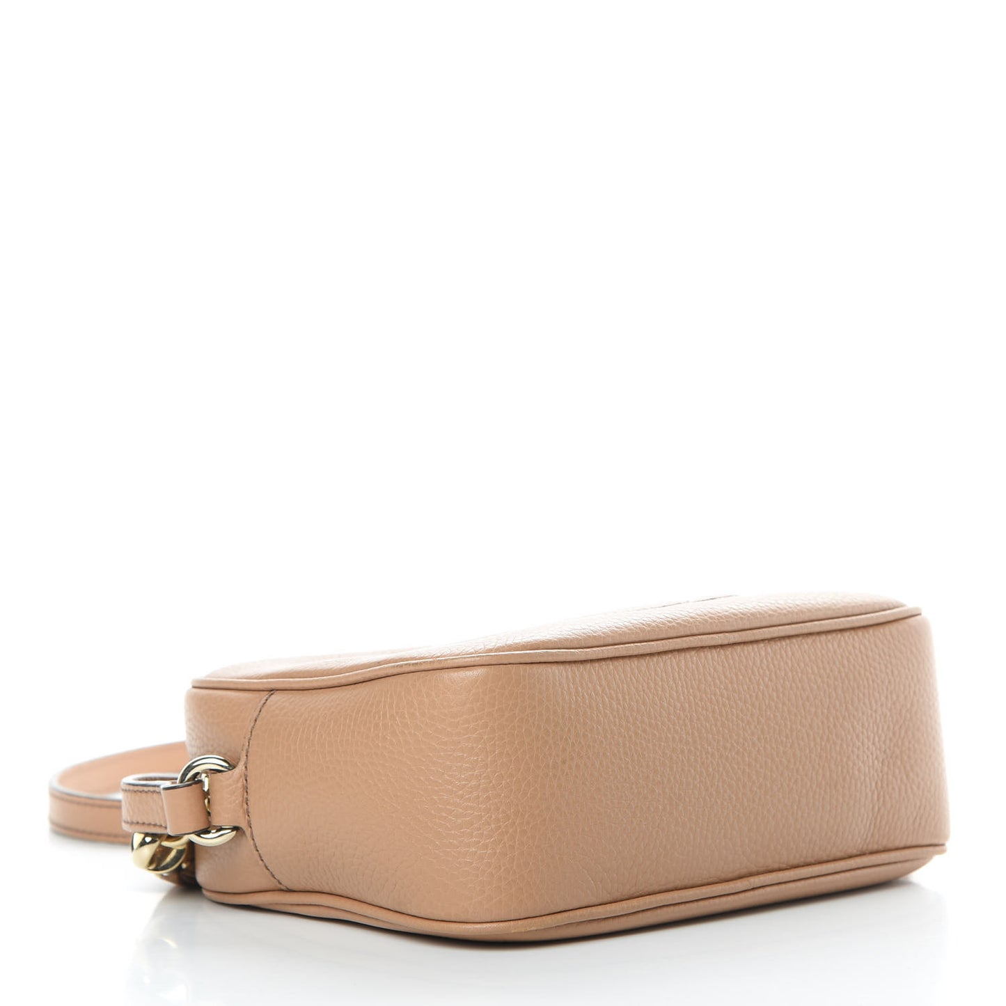 Pebbled Calfskin Small Soho Disco Bag Rose Beige