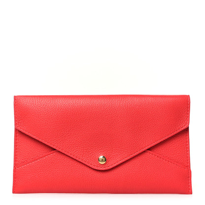 Louis Vuitton Calfskin Envelope Pouch Red 1 of 8