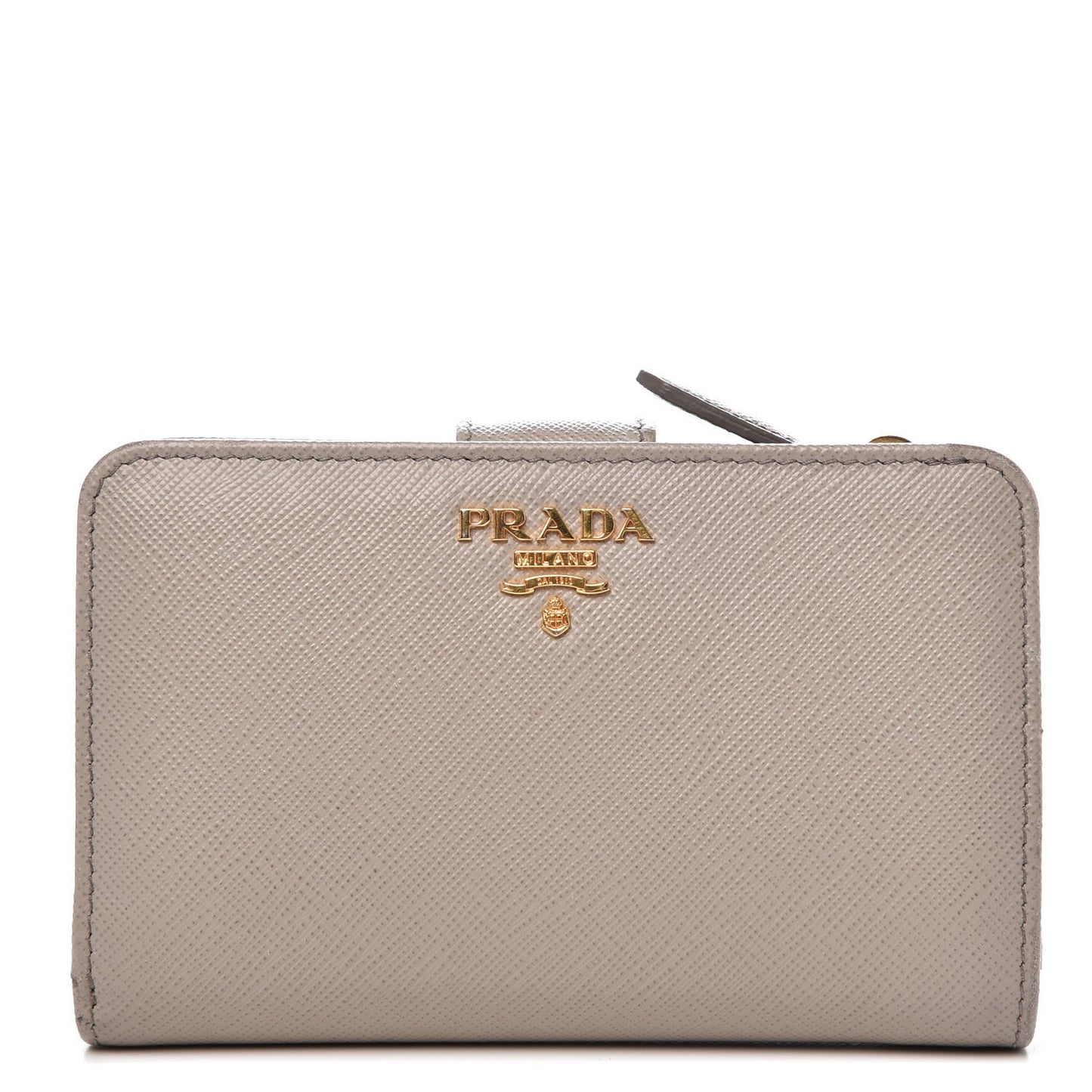 Saffiano Metal Compact Wallet Argilla
