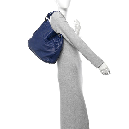 Bottega Veneta Cervo Intrecciato Shoulder Bag Blue 2 of 15