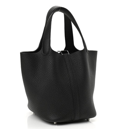 Hermes Taurillon Clemence Picotin Lock 18 PM Black 3 of 11