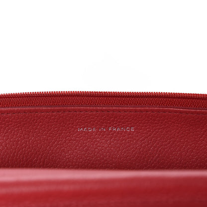 Chanel Caviar Quilted Wallet on Chain WOC Red 9 of 11