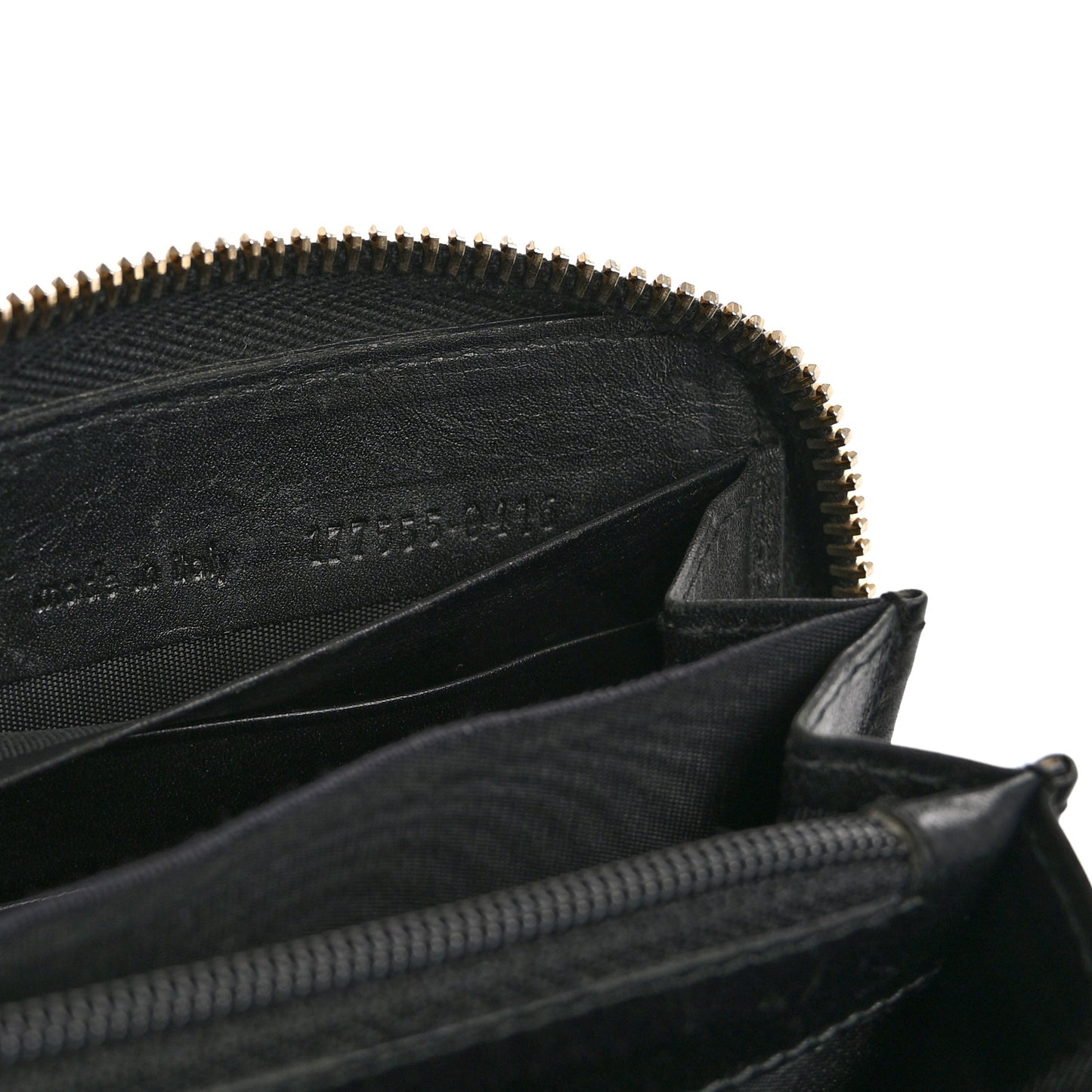 Textured Patent Monogram Belle De Jour Zip Around Wallet Black