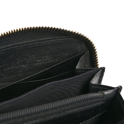 Saint Laurent Textured Patent Monogram Belle De Jour Zip Around Wallet Black 7 of 13