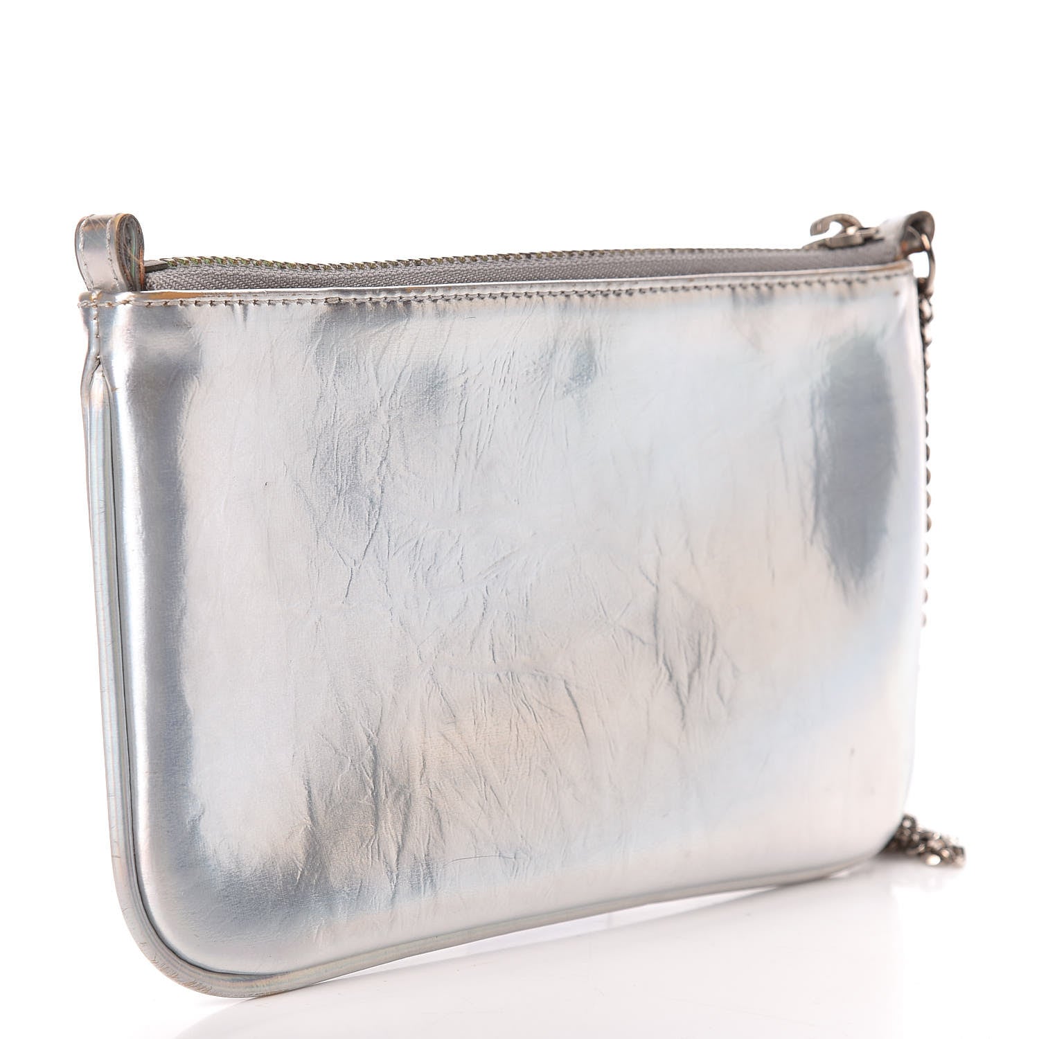 Stella McCartney Holographic Faux Leather Falabella Zip Pouch 3 of 13