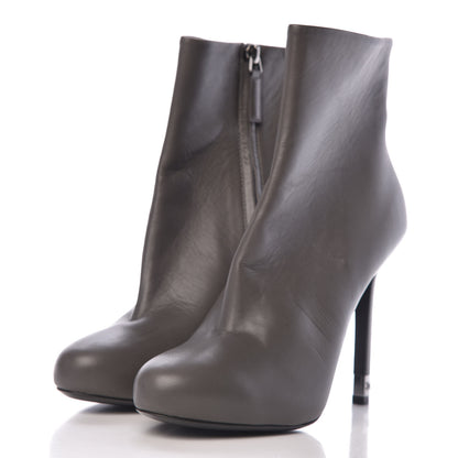 Chanel Lambskin CC Short Booties 38.5 Grey 3 of 19