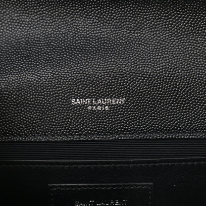 Saint Laurent Grain De Poudre Textured Mixed Matelasse Triquilt Medium Monogram Asphalt 6 of 10