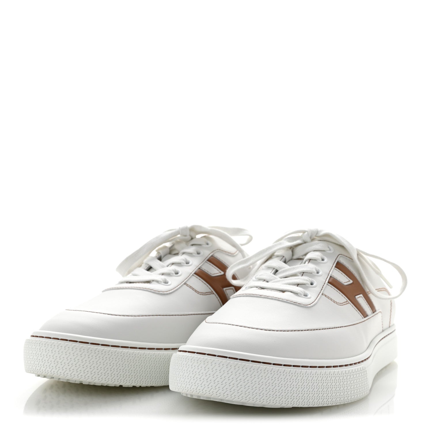 Hermes Calfskin Mens Keep Mule Sneakers 42 White Naturel 4 of 10