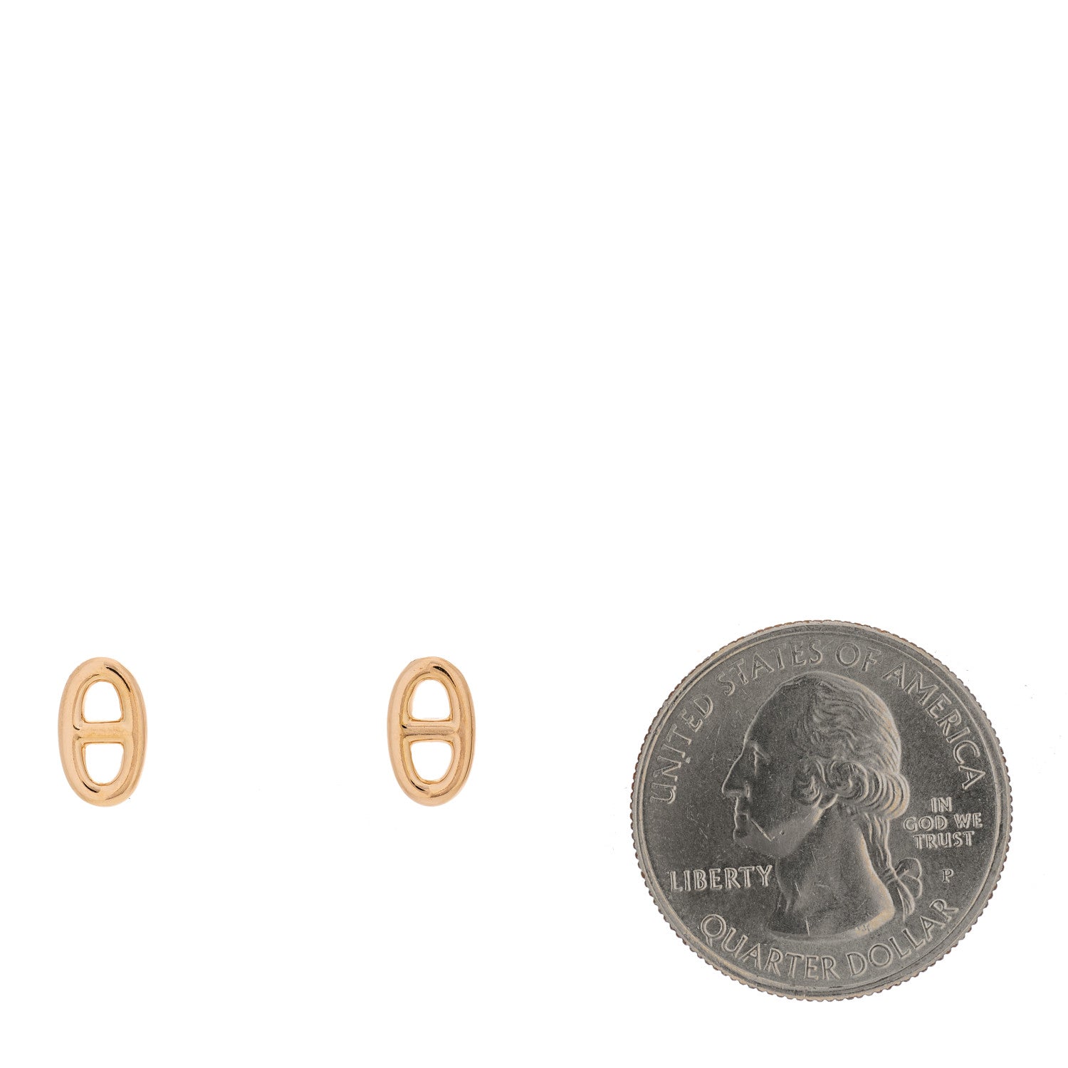 Hermes 18K Rose Gold TPM Farandole Stud Earrings 2 of 5