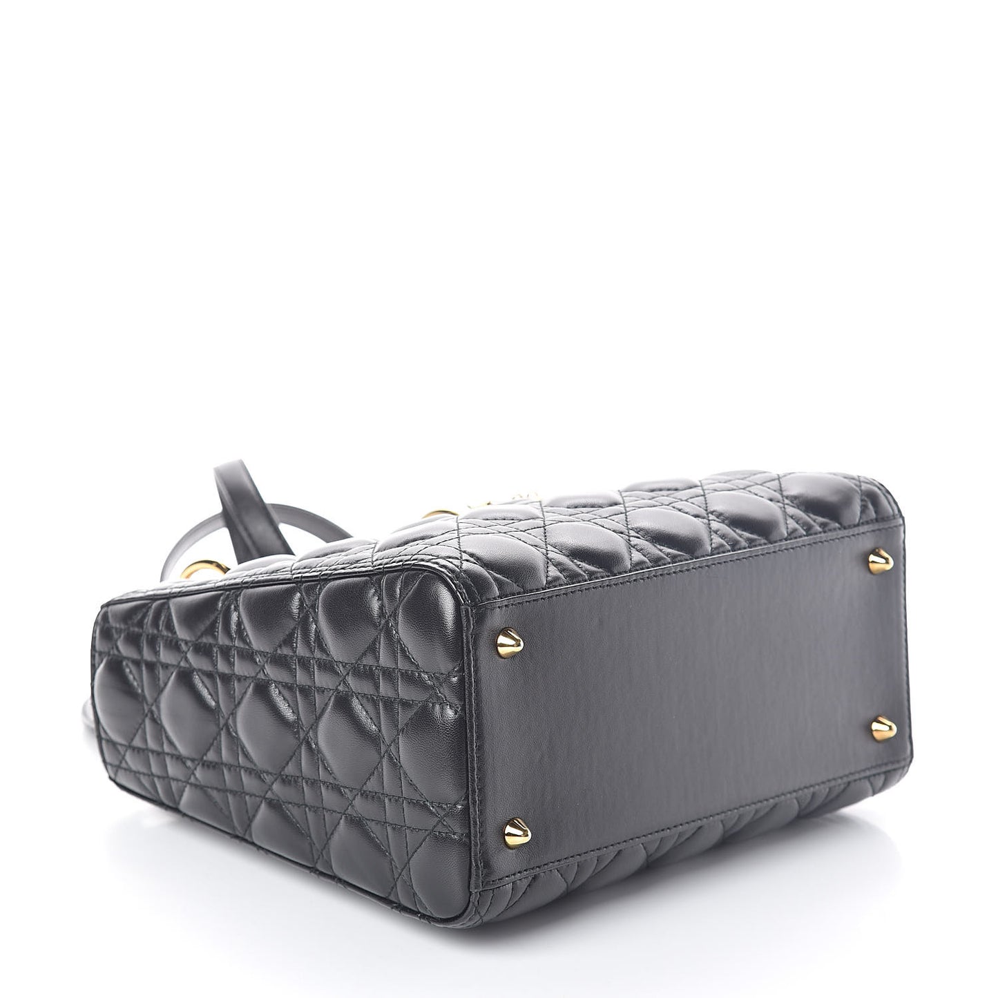 Lambskin Cannage Medium Lady Dior Black