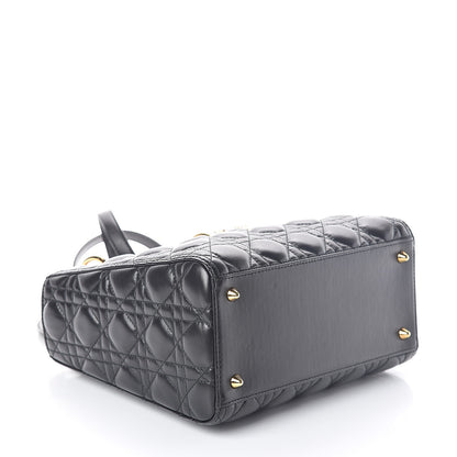 Christian Dior Lambskin Cannage Medium Lady Dior Black 4 of 9