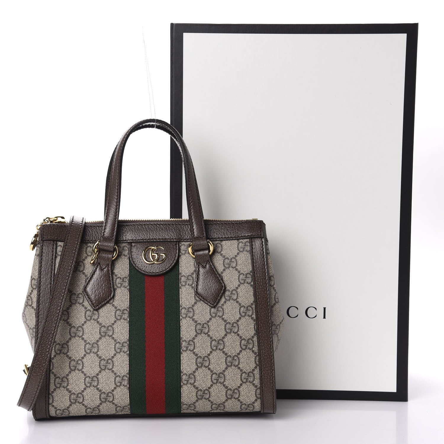 Gucci GG Supreme Monogram Small Ophidia Tote Bag Brown 12 of 12