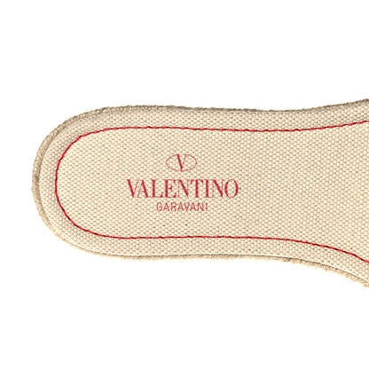 Valentino Garavani Canvas Atelier 08 San Gallo Edition Espadrille Flat Slide Sandals 38 Natural 7 of 8