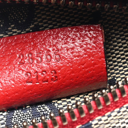 Gucci GG Monogram Web Double Pocket Belt Bag Navy Red 7 of 10