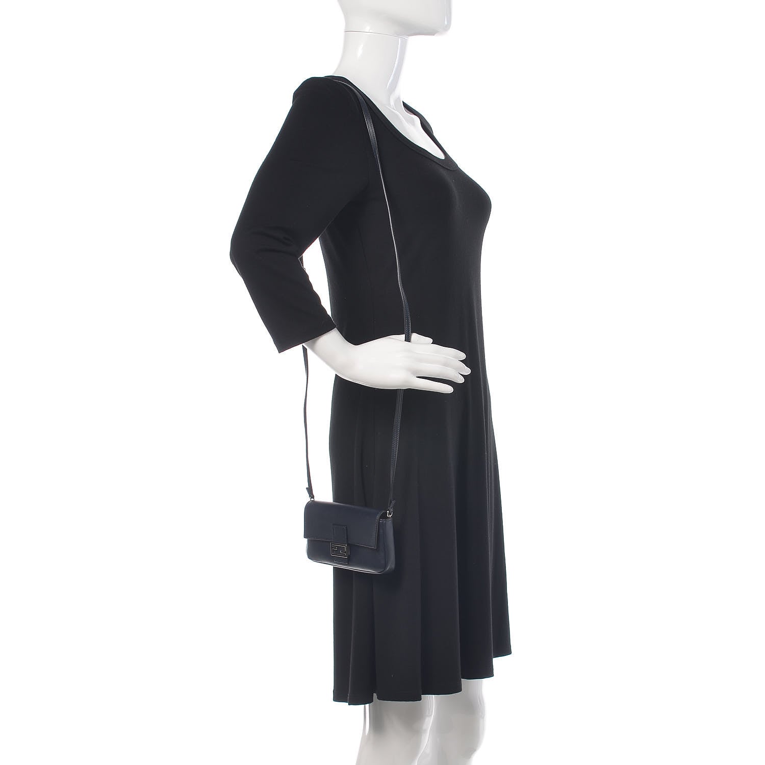Fendi Nappa Micro Baguette Blue 2 of 10