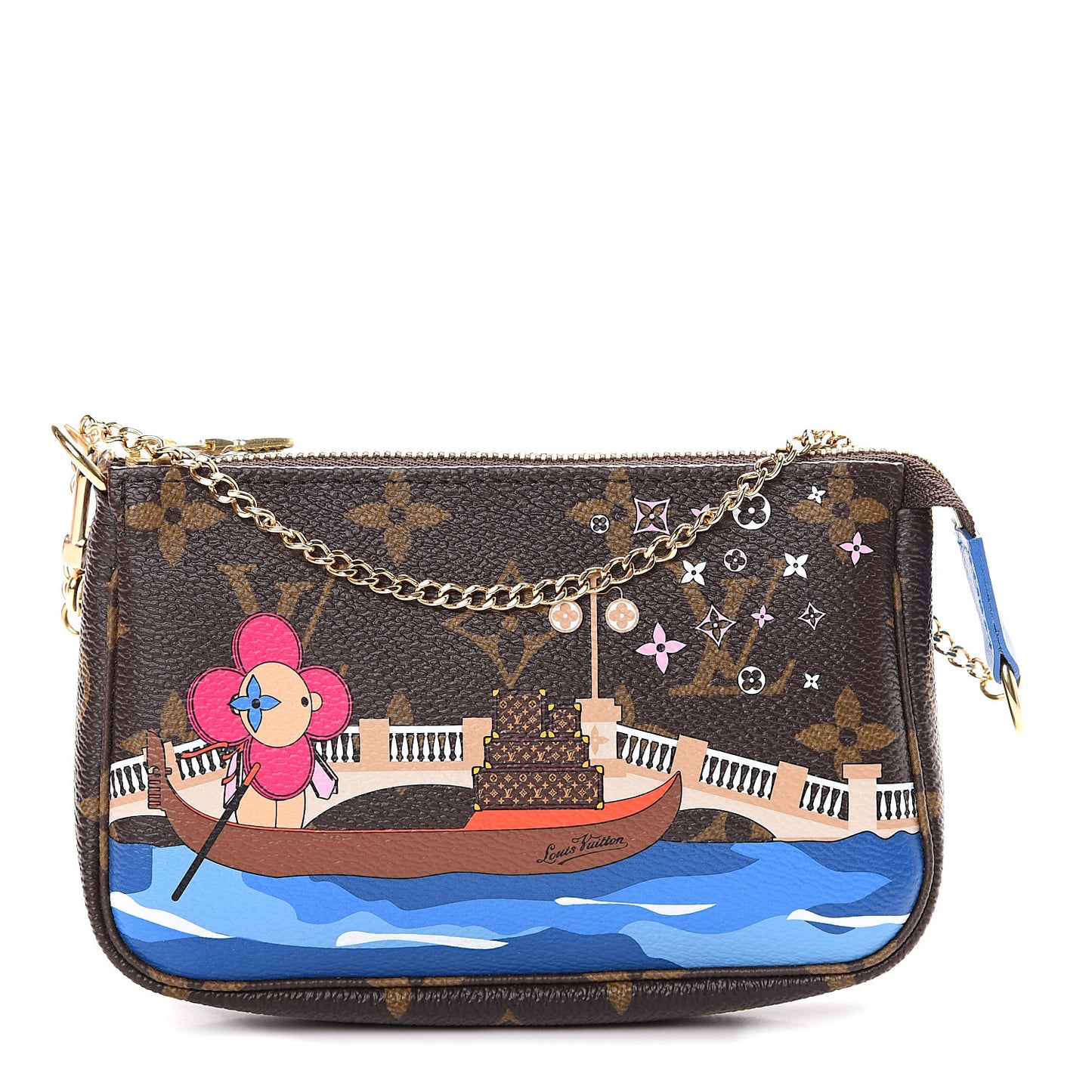 Monogram 2019 Christmas Animation Mini Venice Pochette Accessories Blue
