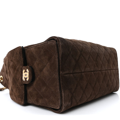 Chanel Suede Quilted Medium Chanel 25 Handbag Dark Brown 10 of 11