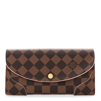Louis Vuitton Damier Ebene Caissa Wallet Rose Ballerine 1 of 7