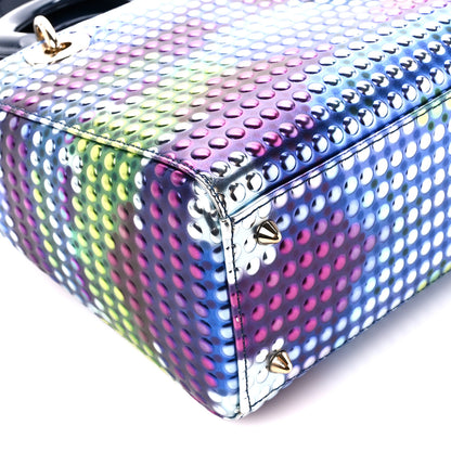 Christian Dior Patent Studded Medium Li Shurui Lady Dior Art Black Multicolor 11 of 13