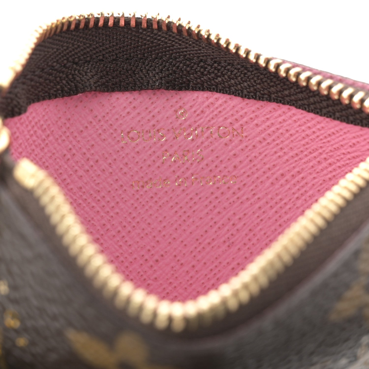 Louis Vuitton Monogram 2022 Christmas Animation Paris Key Pouch Pink 6 of 7