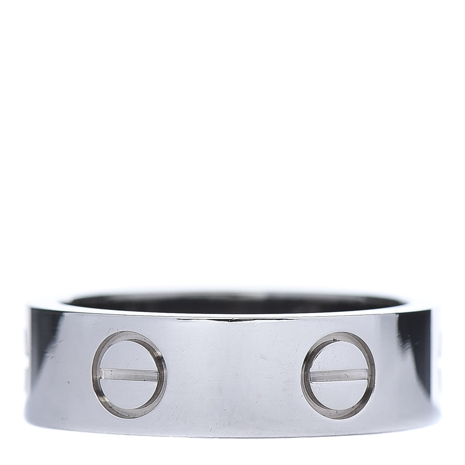 Cartier 18K White Gold 5.5mm LOVE Ring 51 5.75 3 of 4