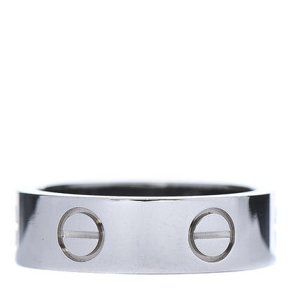 Cartier 18K White Gold 5.5mm LOVE Ring 51 5.75 3 of 4