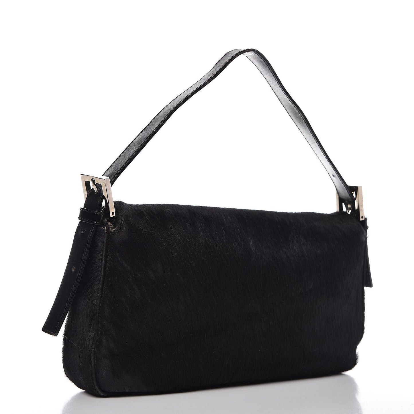 Calf Hair Baguette Black