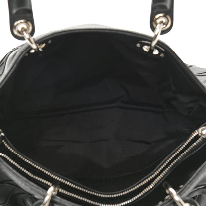 Christian Dior Lambskin Cannage Granville Polochon Black 5 of 11