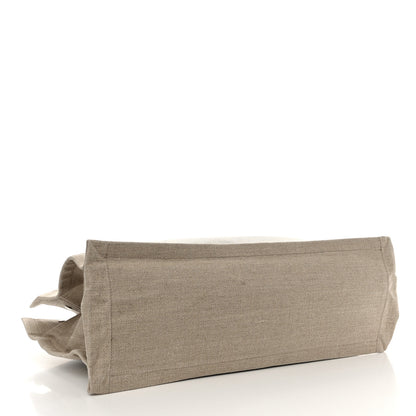 Saint Laurent Linen Calfskin Rive Gauche Tote Optic White 4 of 14