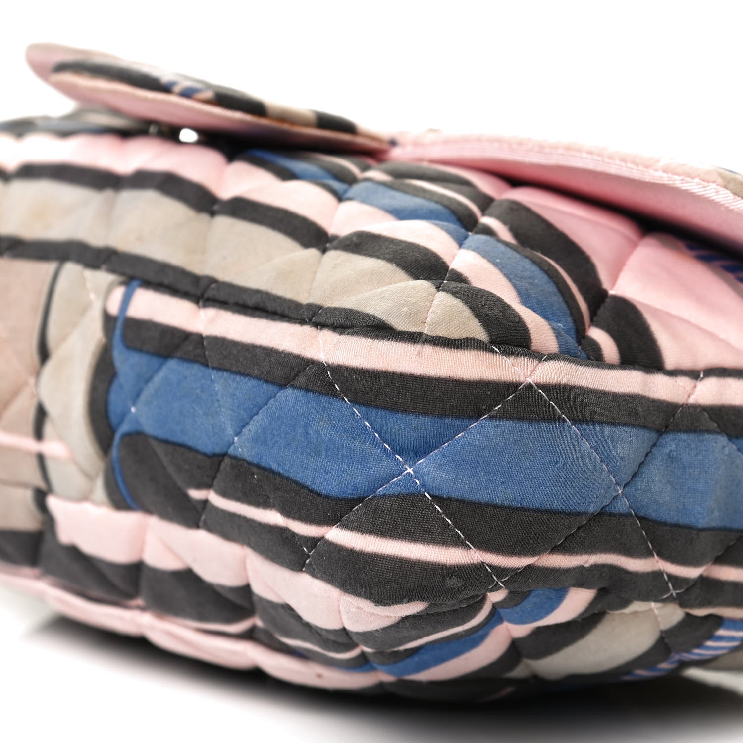 Chanel Jersey Quilted Small Ocean Drive Single Flap Pink Multicolor 9 of 10