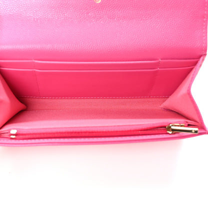 Chanel Caviar Quilted Medium Flap Wallet Dark Pink 5 of 6