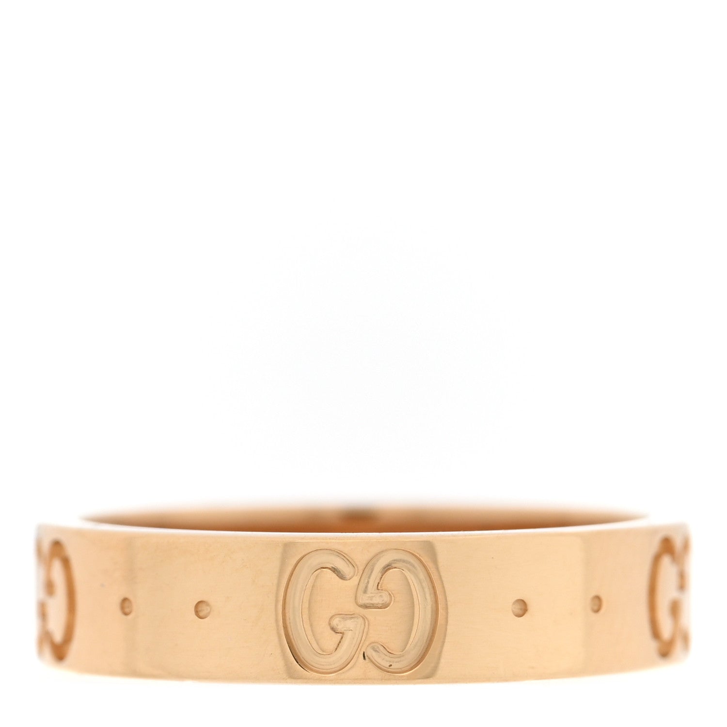 Gucci 18K Yellow Gold 4mm Icon Thin Band Ring 48 4.5 3 of 4