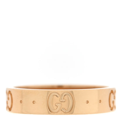 Gucci 18K Yellow Gold 4mm Icon Thin Band Ring 48 4.5 3 of 4