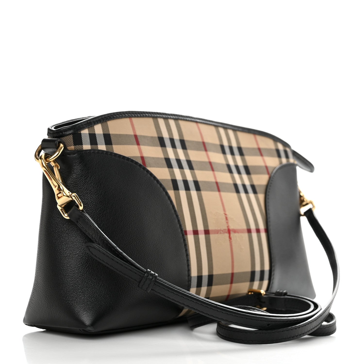 Burberry Horseferry Check Small Chichester Crossbody Clutch Bag Black 2 of 13