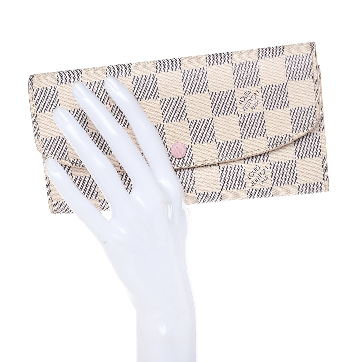 Damier Azur Emilie Wallet Rose Ballerine