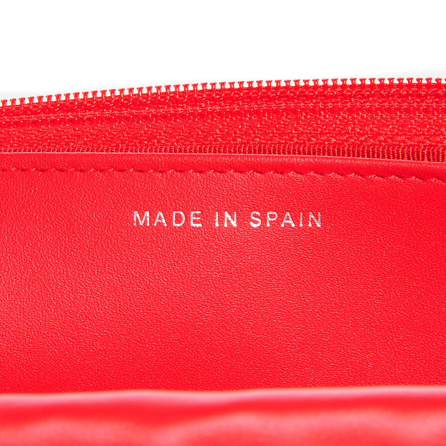 Glazed Calfskin Quilted Reissue Wallet On Chain WOC Red