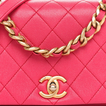 Chanel Caviar Quilted Small Fashion Therapy Flap Bag Dark Pink 8 of 11