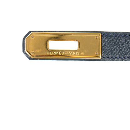 Hermes Courchevel Kelly Retourne 35 Bleu Marine 9 of 27