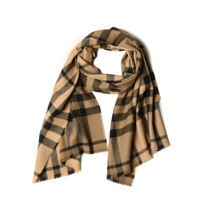 Burberry Wool Giant Check Scarf Beige 1 of 4